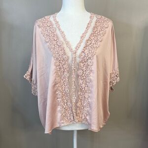 Flora Nikrooz Blush Floral Lace Women's Blouse